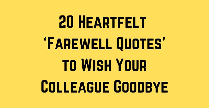 farewell quotes for colleague